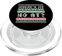 Ugly Christmas Wheres My Ho At Funny Xmas Matching Humor Hombres PopSockets PopGrip para MagSafe