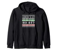 Ugly Christmas Wheres My Ho At Funny Xmas Matching Humor Hombres Sudadera con Capucha