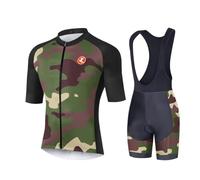 UGLY FROG Hombres Ciclismo Pantalones Cortos Mangas Jersey Set Road Bike Bib Pantalones Cortos con Acolchado, Kit de Ropa de Ciclismo