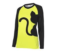 UGLY FROG MTB Jersey Manga Larga Ropa de Ciclismo para Mujer Maillot de Descenso Enduro Locomotora Bicicleta Todoterreno Gatos Perros SJFWK02