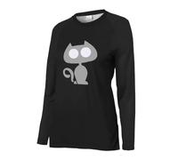 UGLY FROG MTB Jersey Manga Larga Ropa de Ciclismo para Mujer Maillot de Descenso Enduro Locomotora Bicicleta Todoterreno Gatos Perros SJFWK02