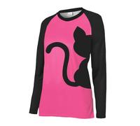 UGLY FROG MTB Jersey Manga Larga Ropa de Ciclismo para Mujer Maillot de Descenso Enduro Locomotora Bicicleta Todoterreno Gatos Perros SJFWK02