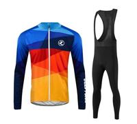 UGLY FROG Ropa Ciclismo Otoño Invierno para Hombre y Mujer,Ciclismo Maillot MTB de Manga Larga y Culotte Pantalones Acolchado 20D