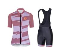 UGLY FROG Ropa de Ciclismo para Mujeres Traje de Ciclismo Camisa de Ciclismo de Manga Corta y Pantalones Cortos de Ciclismo con Almohadilla de montaña Transpirable