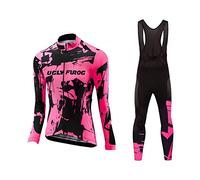 UGLY FROG Uglyfrog Designs Ciclismo Jersey Mujers Bicicleta Ropa Camiseta de la Bicicleta Top MTB Jersey Manga Larga Invierno Fleece Warm Verano,Ciclismo Bodies with Largo Correa Pantalones