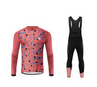 UGLY FROG Winter Fleece Warm Ciclismo Maillots para Hombres con Tirantes Manga Corta Transpirable Secado Rápido con 20D Acolchado Gel Culotes Bib Pantalones