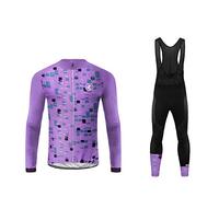 UGLY FROG Winter Fleece Warm Ciclismo Maillots para Hombres con Tirantes Manga Corta Transpirable Secado Rápido con 20D Acolchado Gel Culotes Bib Pantalones