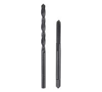 UGMVKSGSD Juego de machos y Brocas, 1 Macho de Rosca Recta de 8-40 UN y 1 Broca helicoidal de 3,5 mm, Kit de Herramientas de roscado con óxido Negro HSS-6542.