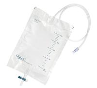 Ugo 2L Night Bags (x10) - Bolsas de drenaje de orina, grifo en T o grifo de palanca con conexión sin pliegues (paquete de 10) (Ugo 11 - Un Solo Uso T Tap, Estéril)