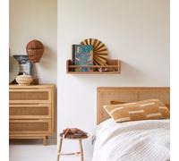Ugo - Estantería infantil para pared de teca maciza de 60 cm H 15 x B 60 x T 20 cm