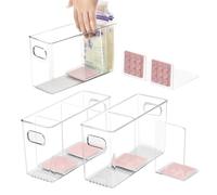 Ugotfeels Contenedor de almacenamiento de leche materna con separadores en forma de L para aplanar bolsas de leche materna de pie en contenedores organizadores para ahorrar espacio en el refrigerador,