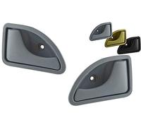 Ugozen - Tirador de puerta delantero izquierdo y derecho, Clanche de puerta para Renault TWINGO (1993-2007) / KANGOO (1998-2010) (GRIS)