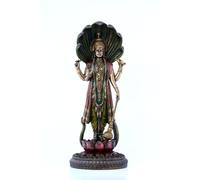 UGRA Estatua del Señor Vishnu, ídolo de pie de bronce unido de 31 cm, figura de dios hindú, Bhagwan ki Murti, estatua de Narayana