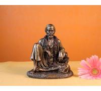 UGRA Sai Baba Murti - Estatua de Shirdi Sai Baba de 6 pulgadas en bronce unido, ideal para salas de oración