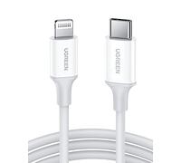 CABLE UGREEN USB-C A LIGHTNING MFI 1M WHITE