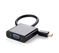 UGREEN 1080p Adaptador de Mini DisplayPort Macho (Compatible con Thunderbolt) a VGA Hembra para MacBook, MacBook Pro, MacBook Air, iMac, Mac Mini, Mac Pro (Negro)