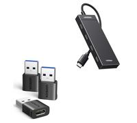 UGREEN 10Gbps Hub USB C 3.2 Gen 2 a 4 Puertos Tipo C Adaptador USB a Tipo C 3 Pack 10Gbps Convertidor Machoa a Hembra 3.2