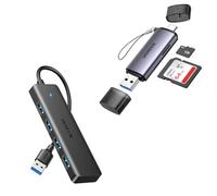 UGREEN 2 en 1 Lector Tarjetas SD USB C USB 3.0 Adaptador Tarjeta de Memoria SD y Micro SD Card Reader Tipo C Hub USB 3.0 con 4 Puertos Adaptador Ladron Multipuertos 5Gbps Alta Velocidad