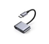 UGREEN 2 en 1 Adaptador USB C a Jack de 3,5 mm Compatible con Audio y Carga rápida 60 W PD Compatible con Galaxy S23 S22 S21 Ultra S20 FE Note 20 A53 Pixel 5 4 3XL iPad Pro Air 2022 Xiaomi 13 12 Pro