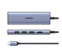 Ugreen 20956a hub de interfaz usb tipo c 5000 mbit/s plata