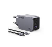 Ugreen - 25871 cargador de dispositivo móvil Universal Gris Corriente alterna Carga rápida Interior