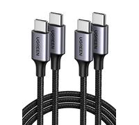 UGREEN 2Pack Cable USB C 60W PD 3.0, Tipo C Carga Rápida Nylon Compatible con iPhone 16/15 Plus Pro Max, Galaxy S24 S23 S22 A53, Pixel 8 9, PS5, etc 1M