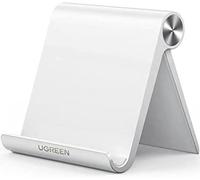 UGREEN Soporte Móvil Mesa, Stand Multiángulo para Smartphones Ajustable Compatible con iPhone 16/15/14/13/12, Galaxy S24/S23, Xiaomi Redmi 10/9 Pro Blanco