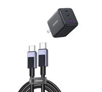 UGREEN 30W GaN Cargador USB C con 3 Puertos y 100W Cable USB C 1M