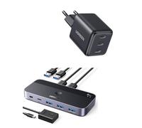 UGREEN 30W GAN Cargador USB C con 3 Puertos y KVM Switch