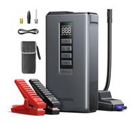 UGREEN 4 En 1 Arrancador de Batería de Coche 1000A, 12V hasta 3.5L Diésel o 6.0L Gasolina, Batería Externa 10000mAh, Compresor de Aire Portátil, Linterna LED