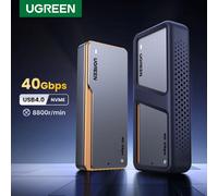 UGREEN 40Gbps NVMe SSD carcasa SSD M.2 a USB4.0 adaptador para M.2 NVME PCIE chaleco de refrigeración incorporado caja de aluminio 40Gbps NVMe