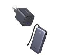 UGREEN 45W Cargador USB C 3 EN 1 con 45W Power Bank 20000mAh Cable USB C Integrado