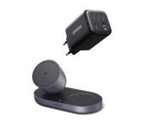 UGREEN 45W GAN Cargador USB C 5 Puertos y 15W Base Carga sem Fios Magnético 2 en 1