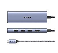 ugreen 6-in-1 usb-c to hdmi 4k 30hz +3 usb-a3.0+sd tf