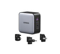 Ugreen 65W Nexode GaN Auriculares, Teléfono móvil, Portátil, Reloj inteligente, Tableta Gris USB Carga rápida Interior