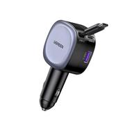 UGREEN 75W Cargador Coche Retráctil Carga Rápida, Car Charger USB C PD 3.0 QC 3.0 con Cable Retractil, Compatible con iPhone 17 Pro MAX Air/iPhone 16/15/14, Galaxy S25/24, Pixel10/9, MacBook, iPad