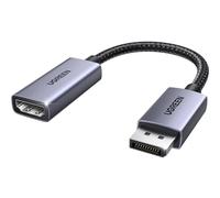 UGREEN 8K Adaptador DisplayPort a HDMI Unidireccional Convertidor DP Macho a HDMI Hembra 8K 60Hz 4K 240Hz Aluminio Compatible con Portátiles Monitores Tarjetas Gráficas Televisores