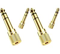 UGREEN Adaptador Audio Jack 3.5 a 6.3 Clavija a Minijack Conector 6.35 Macho a 3.5 Hembra HiFi Sonido para Piano Eléctrico Teclado Amplificador Guitarra Auricular Mezclador, 2 Pack (Paquete de 2)