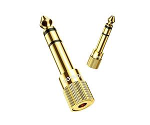 UGREEN Adaptador Audio Jack 3.5 a 6.3 Clavija a Minijack Conector 6.35 Macho a 3.5 Hembra HiFi Sonido para Piano Eléctrico Teclado Amplificador Guitarra Auricular Mezclador, 2 Pack