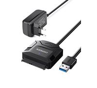 UGREEN Adaptador de HDD SSD 2,5" 3,5" 20TB, Cable SATA USB 3.0 con UASP con 12V Compatible con PC, Macbook, PS5, PS4, WD, Toshiba, Seagate, Hitachi