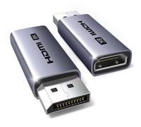 UGREEN Adaptador DisplayPort a HDMI Unidireccional 8K 60Hz 4K 240Hz Convertidor DP Macho a HDMI Hembra Carcasa de Aluminio Compatible con HP DELL PC Monitor TV Proyectores 2 Piezas