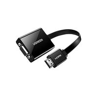 UGREEN Adaptador HDMI a VGA, Convertidor HDMI a VGA Macho a Hembra, 1080P Conversor con Audio 3.5 mm y Mirco USB Cable de Carga para PC, HDTV, Proyectores, Monitor, Rasberry Pi, PS4/3, Xbox One/360