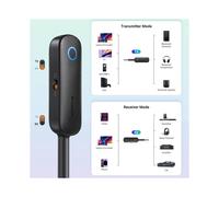 UGREEN Adaptador Transmisor Receptor 2 en 1 Adaptador AUX 5.0 Inalámbrico de 3,5 mm Estéreo para Auriculares TV Audio de Coche