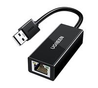UGREEN Adaptador USB a Ethernet RJ45 Tarjeta de Red LAN Convertidor 100Mbps a USB 2.0 para Consola de Switch XiaoMi Mi Box S Mi Box 3 Macbook Pro/Air Chromecast Negro