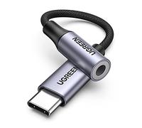 UGREEN Adaptador USB C a Jack 3.5mm DAC Chip Auriculares Tipo Compatible con iPhone 17 Pro MAX Air Galaxy S25 Ultra iPad Air MacBook Pixel 9 XL (Gray)