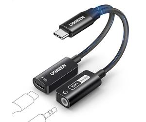 UGREEN Adaptador USB C a Jack 3.5mm PD 60W Magnético 2 en 1 Hi-Res