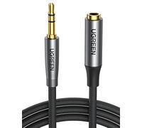 UGREEN Alargador para Auriculares, Hi-Fi Audio Estéreo Cable Jack 3,5 mm Macho a Hembra, Nylon Trenzado Cable Extensión para Auriculares, Altavoces,TV, PC, iPhone iPad iPod, MP3 Player, Coche 2Metros