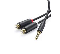 UGREEN Cable 2 RCA Hembra a Jack Macho Adaptador Minijack Audio