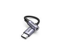 UGREEN Cable adaptador USB-C a Aux 3,5 mm hembra, 10 cm - Gris espacial