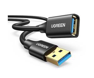 UGREEN Cable Alargador USB 3.0 Extension Tipo A Macho a Hembra para Impresora, Ratón, Teclado, Hub, Pendrive, Mando de PS3, VR Gafas, Disco Externo y Otros, 1 Metro